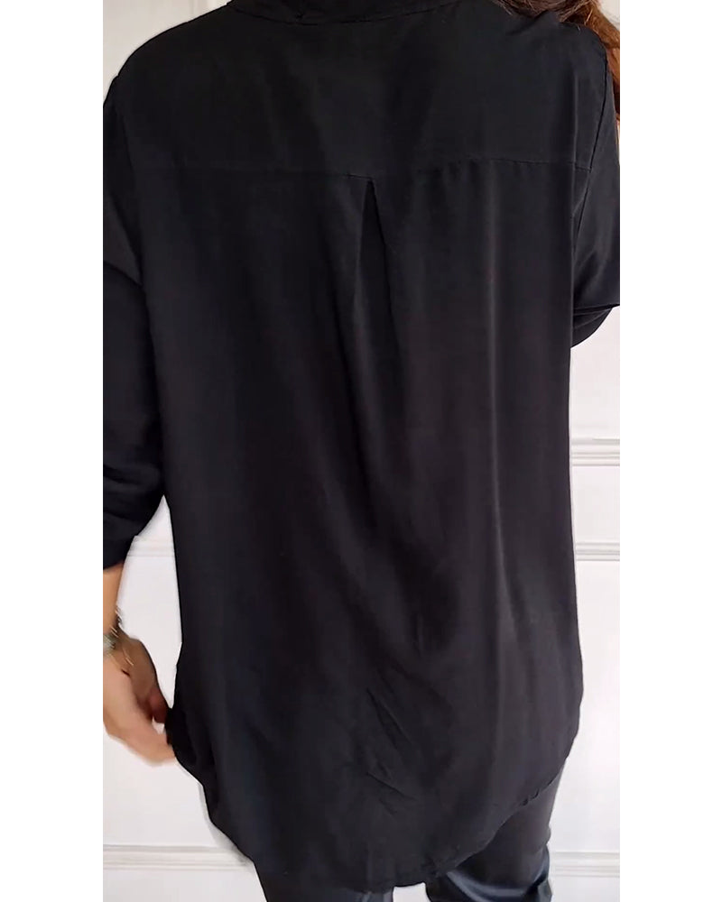 Bezaubernd leger – Paillettenknopf-Bluse für deinen Glamour-Moment