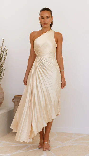 Strahle Selbstbewusstsein – Plissiertes Midi-Kleid für Wow-Momente